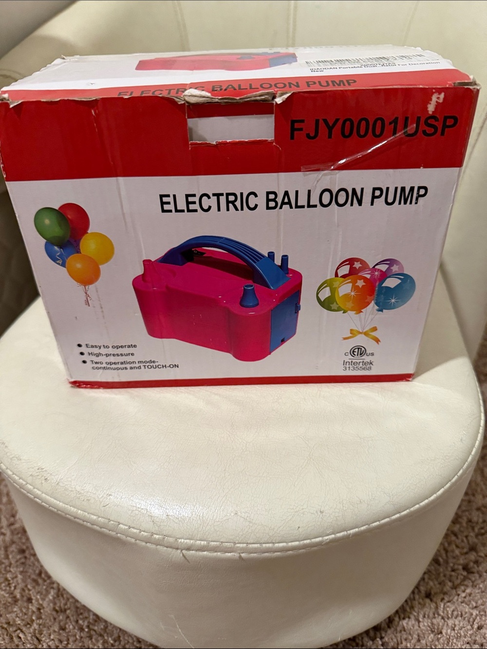Electric Balloon Pump - Pink/Blue